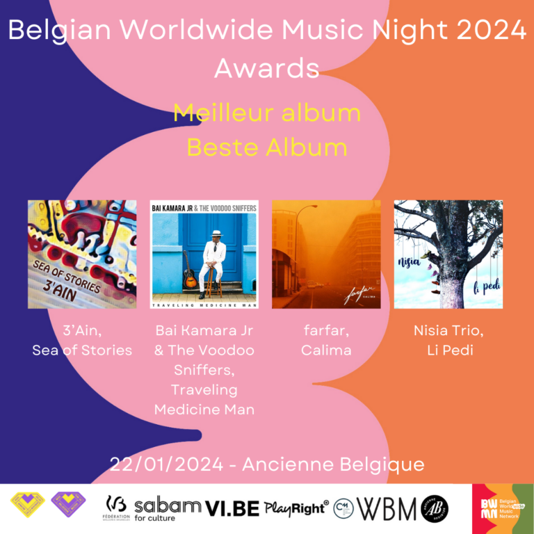 Public vote Best Album Belgian Worldwide Music Awards 2024 Belgian